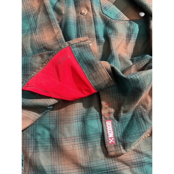 Dixxon Flannel The Widowmaker Brown & Dark Green Plaid Sz S Womens - Picture 11 of 11